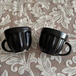 2 Pottery Barn Charcoal Stoneware Mugs
